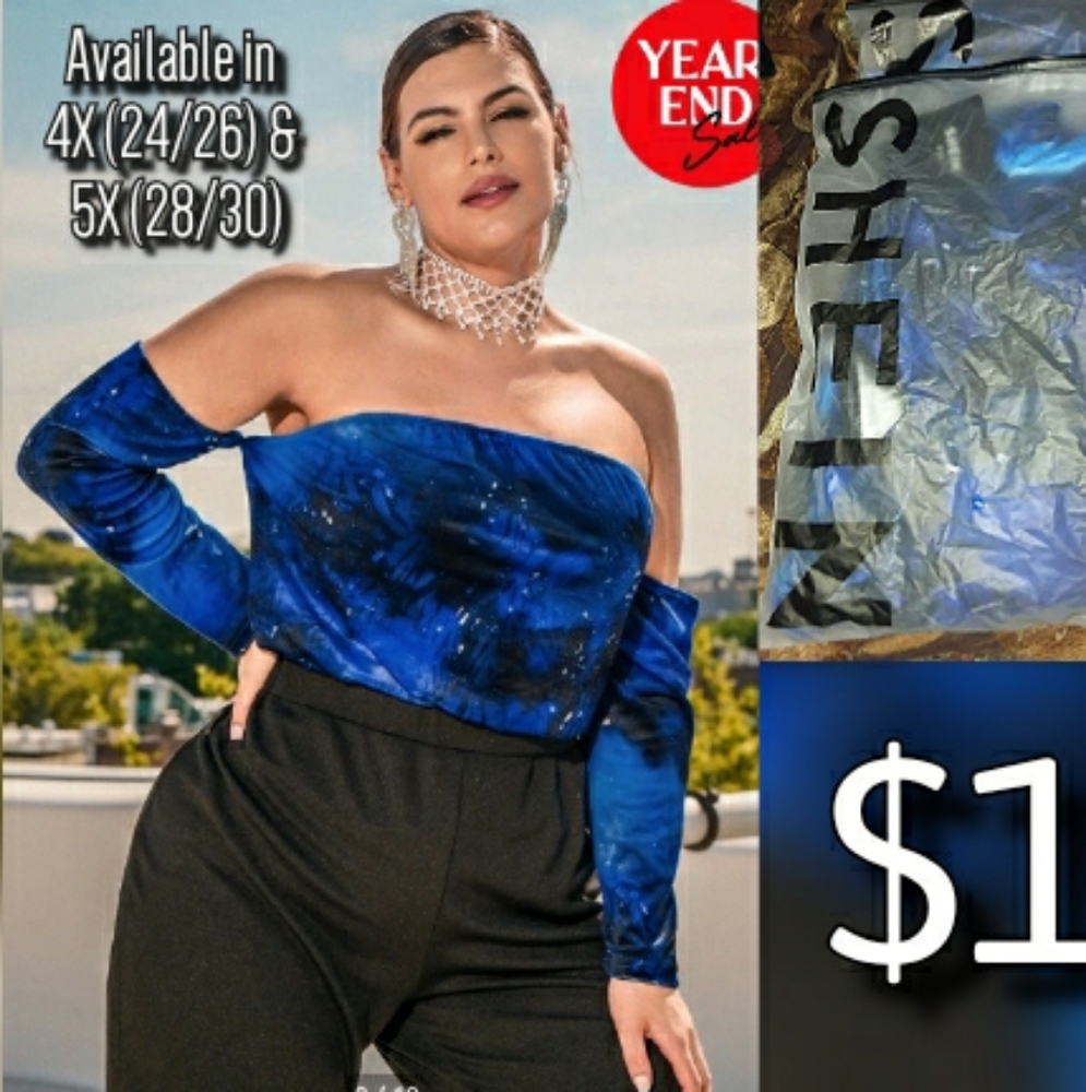 Shein Fit + Off the Shoulder Velvet Blouse
